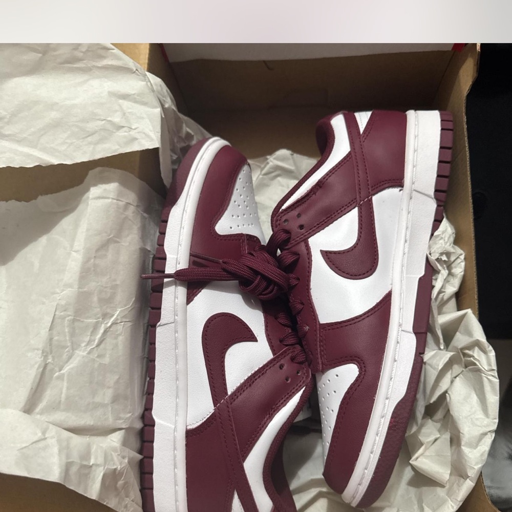 Nike Dunk Low in Beetroot and Sail